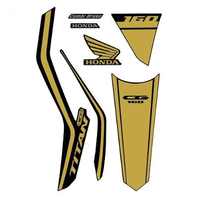 Kit Adesivo Faixa Protetor Cg Titan 160 Bege Ano 2018 A 2021