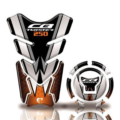 Kit Protetor Tanque Adesivo Moto Honda Twister Acima 2018 Laranja Laranja