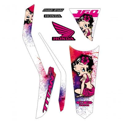 Kit Adesivo Faixa Protetor Cg Titan 160 Menina Ano 2018 A 2021