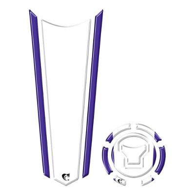 Adesivo Faixa Gravata Tanque E Bocal Moto Resinado Variados Azul