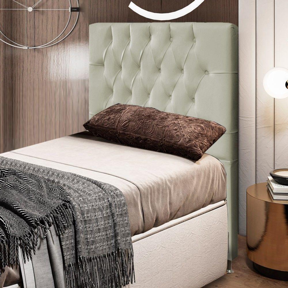 Cabeceira Cama Box Solteiro 90cm Diamante D10 Corano Bege - 8