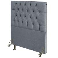 Cabeceira Cama Box Solteiro 90cm Diamante D10 Linho Cinza - 1