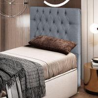 Cabeceira Cama Box Solteiro 90cm Diamante D10 Linho Cinza - 9