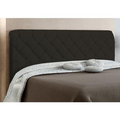 Cabeceira Paris Cama Box Queen 160 Cm Suede Chocolate Drossi