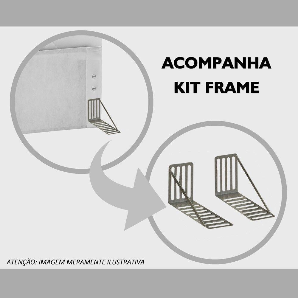 Cabeceira Cama Box Solteiro 90cm Diamante D10 Corano Marrom - 4