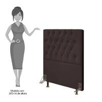 Cabeceira Cama Box Solteiro 90cm Diamante D10 Corano Marrom - 3