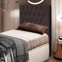 Cabeceira Cama Box Solteiro 90cm Diamante D10 Corano Marrom - 5
