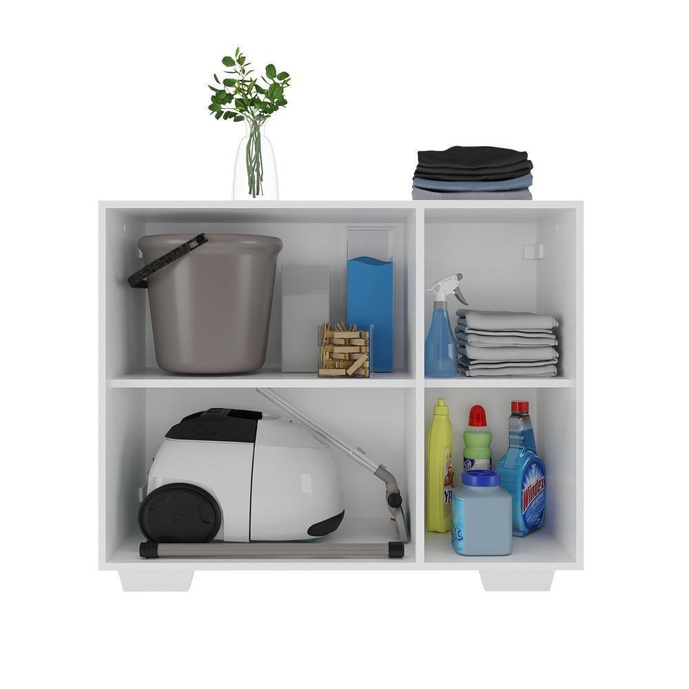 Armário Lavanderia Com 3 Portas 90 Cm Mp5034 Branco - 4