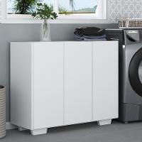 Armário Lavanderia Com 3 Portas 90 Cm Mp5034 Branco - 1