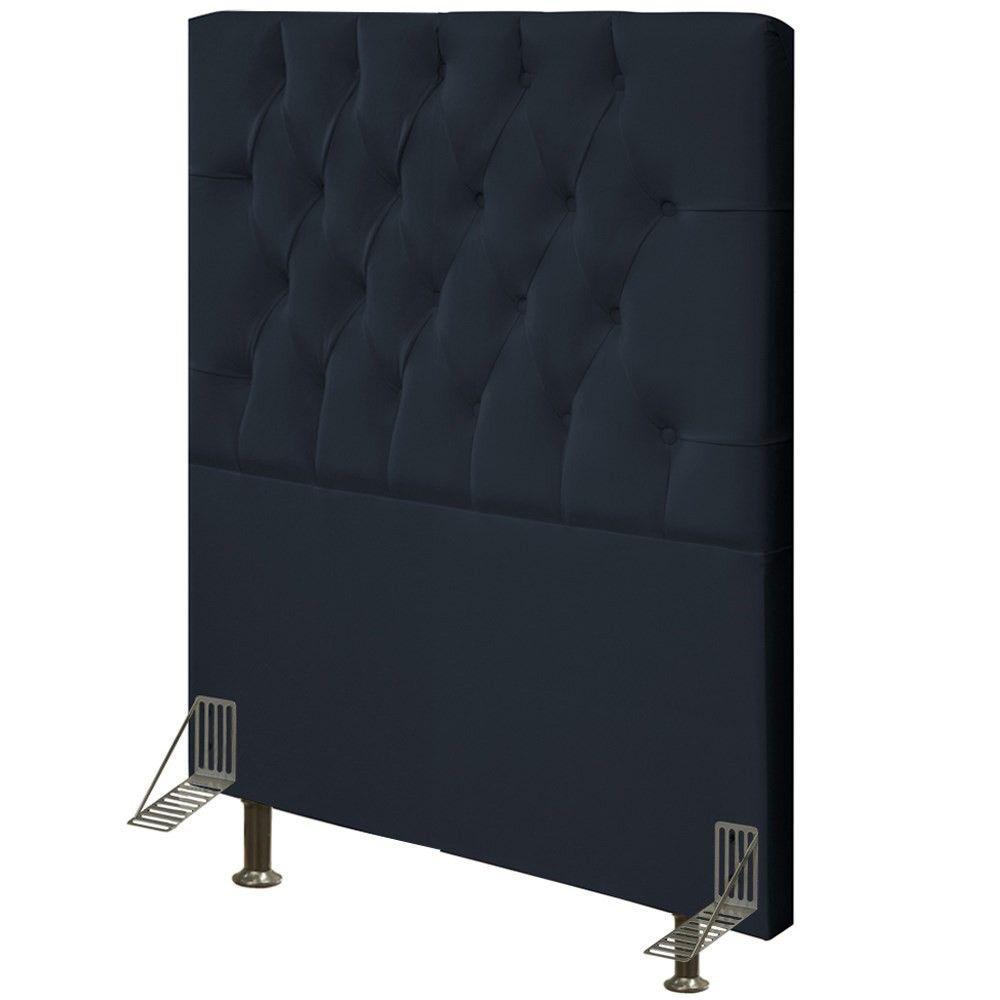 Cabeceira Cama Box Solteiro 90cm Diamante D10 Corano Preto - 8