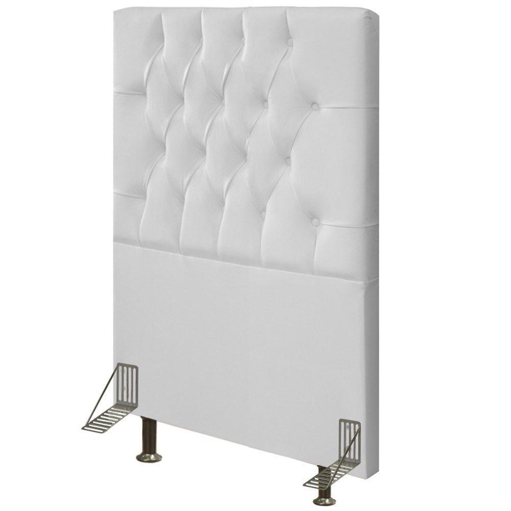Cabeceira Cama Box Solteiro 90cm Diamante D10 Corano Branco - 6