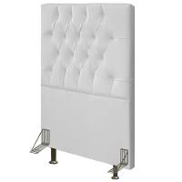 Cabeceira Cama Box Solteiro 90cm Diamante D10 Corano Branco - 1