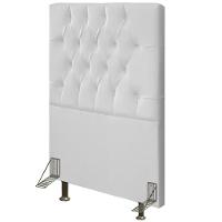 Cabeceira Cama Box Solteiro 90cm Diamante D10 Corano Branco - 6