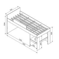 Cama Infantil Com Protetor E Cortina 90 Imaginação Meu Fofinho Art In Móveis Branco - 2