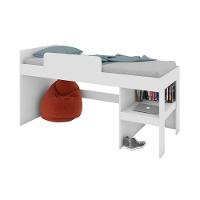 Cama Infantil Com Protetor E Cortina 90 Imaginação Meu Fofinho Art In Móveis Branco