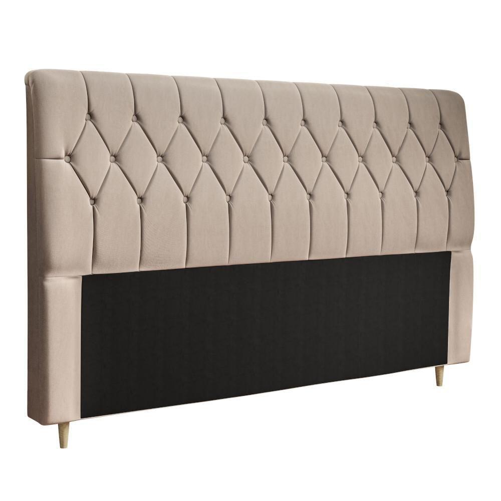 Cabeceira King Estofada Veloplus Dobuê Istambul Mascavo - 3