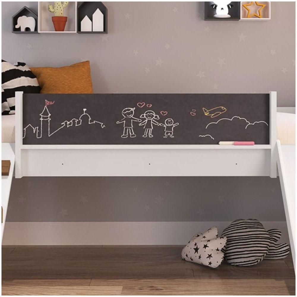 Cama Infantil Playground Com Escorregador E Quadro By710 Branco - 3
