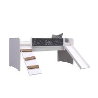 Cama Infantil Playground Com Escorregador E Quadro By710 Branco - 1