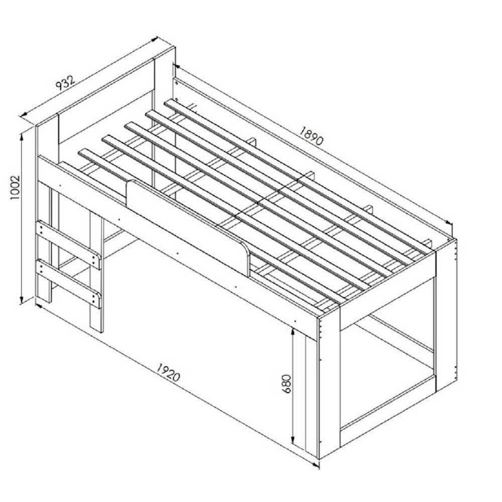 Cama Infantil Com Protetor E Cortina Alegria Meu Fofinho Art In Móveis Branco - 2