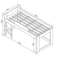 Cama Infantil Com Protetor E Cortina Alegria Meu Fofinho Art In Móveis Branco - 2