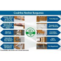 Cozinha Modulada Completa 5pçs 2 Balcões 2 Aéreos Paneleiro C5P26 Freijó/Branco - Nesher - 10