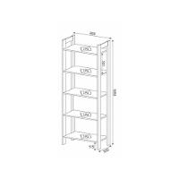 Estante Escritório Multiuso Multimóveis Cr25000 Amêndoa/branca - 3