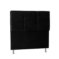 Cabeceira Casal 1,40M Toquio Suede Preto - 5