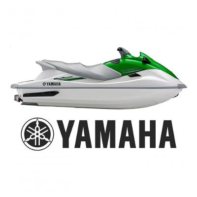 Adesivo Resinado Emblema Yamaha Jet Ski Cromado Preto Preto