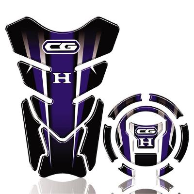 Kit Protetor Tanque Adesivo Moto Honda Cg Ano Acima 2018 Cor Azul