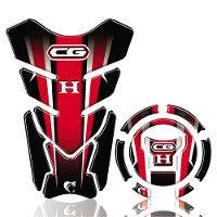 Kit Protetor Tanque Adesivo Moto Honda Cg Ano Acima 2018 Cor Vermelho - 1