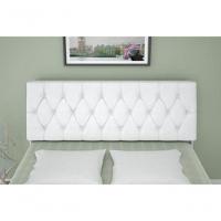 Cabeceira Box Casal Queen Isis Branco Com Capitonê Branco - 2