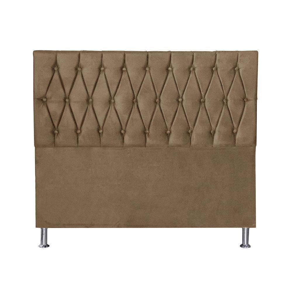 Cabeceira Casal 1,40M Paris Suede Bege - 2