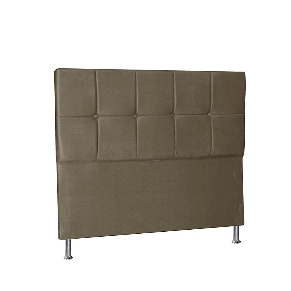 Cabeceira Casal 1,40M Lisboa Suede Bege - 3