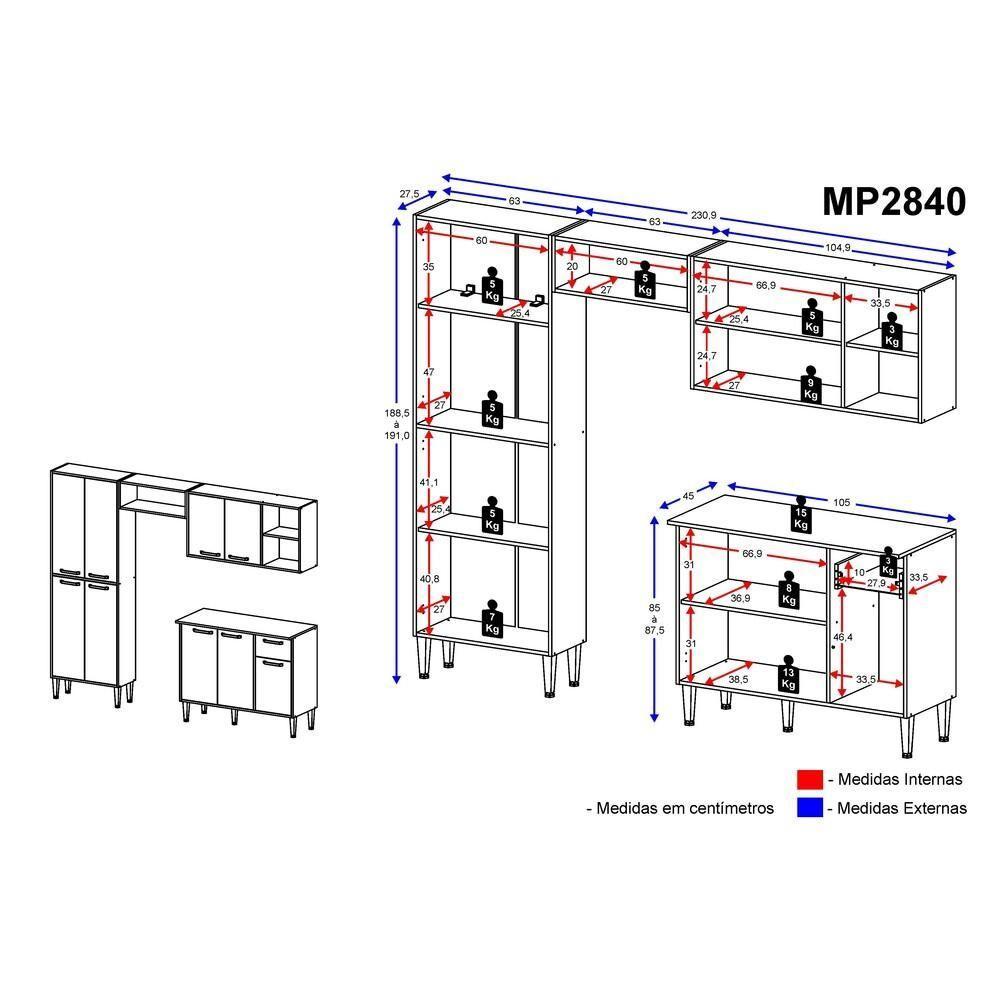Cozinha Completa Compacta Xangai Plus Multimóveis - 8