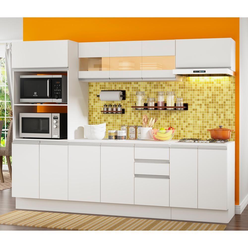 Cozinha Completa Smart Modulada com Balcão e Tampo MDF Madesa - 1