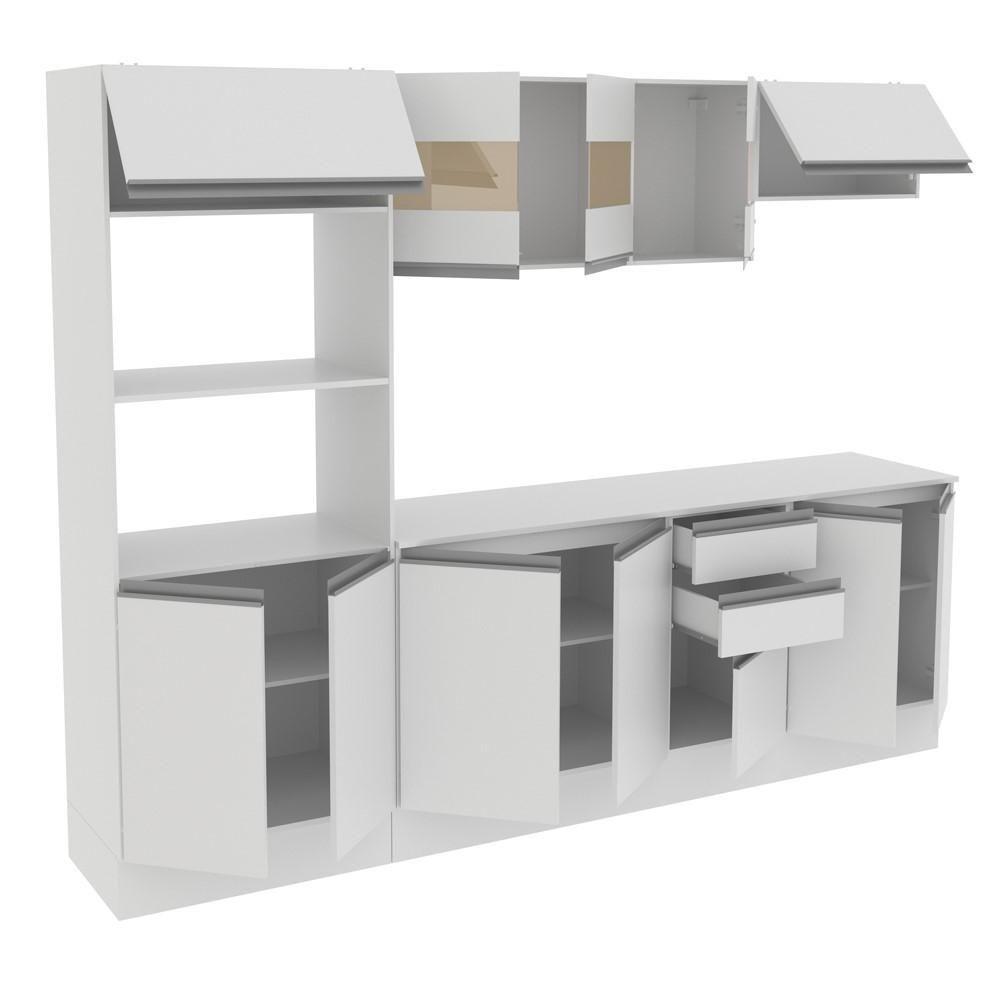 Cozinha Completa Smart Modulada com Balcão e Tampo MDF Madesa - 6