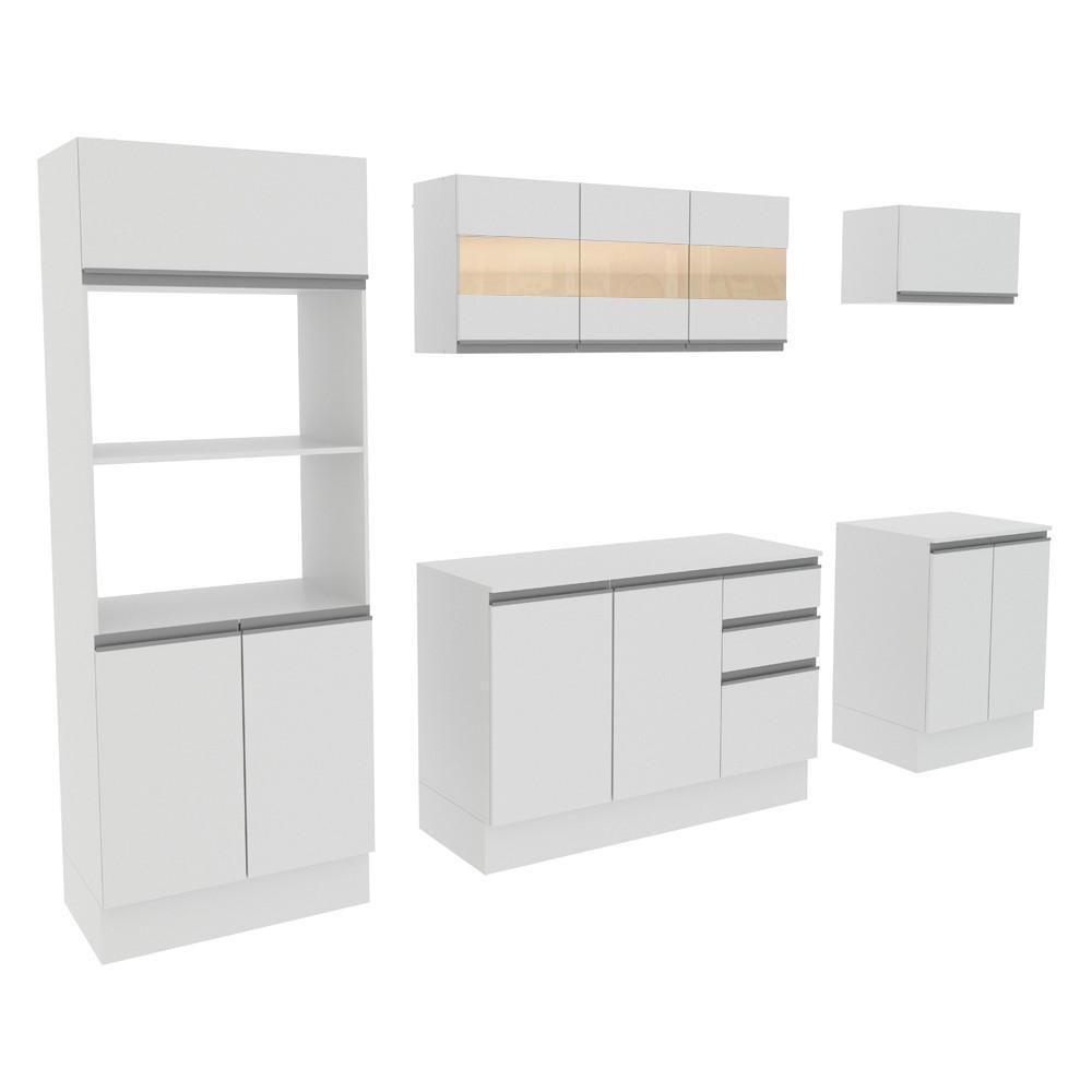 Cozinha Completa Smart Modulada com Balcão e Tampo MDF Madesa - 7