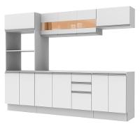 Cozinha Completa Smart Modulada com Balcão e Tampo MDF Madesa - 2