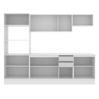 Cozinha Completa Smart Modulada com Balcão e Tampo MDF Madesa