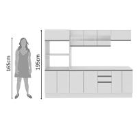 Cozinha Completa Smart Modulada com Balcão e Tampo MDF Madesa - 9