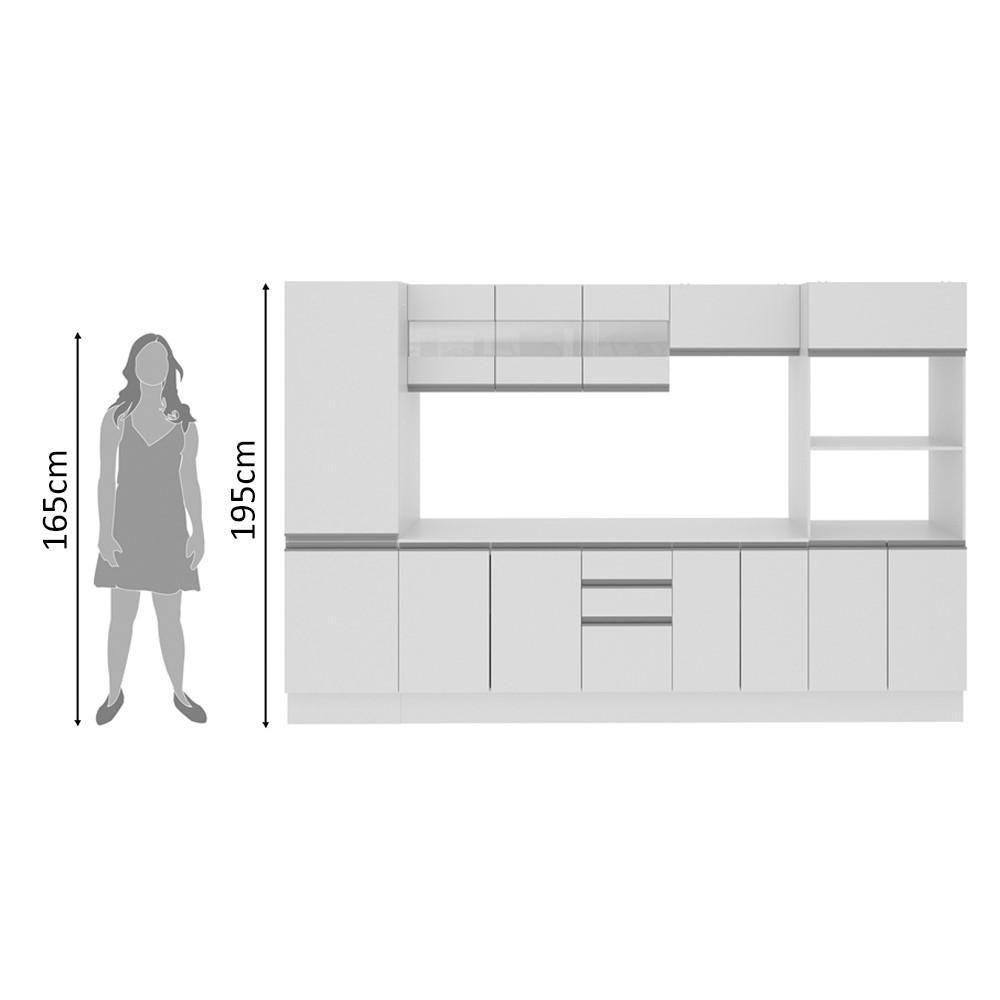 Cozinha Madesa Smart Modulada com Armário Balcão e Tampo - 9