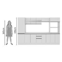 Cozinha Madesa Smart Modulada com Armário Balcão e Tampo - 9