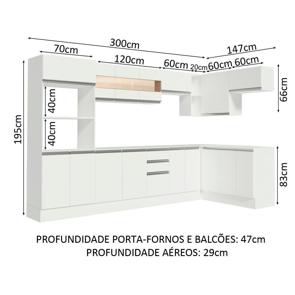 Cozinha Completa Modulada de Canto Smart 100% MDF Madesa - 8