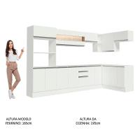 Cozinha Completa Modulada de Canto Smart 100% MDF Madesa