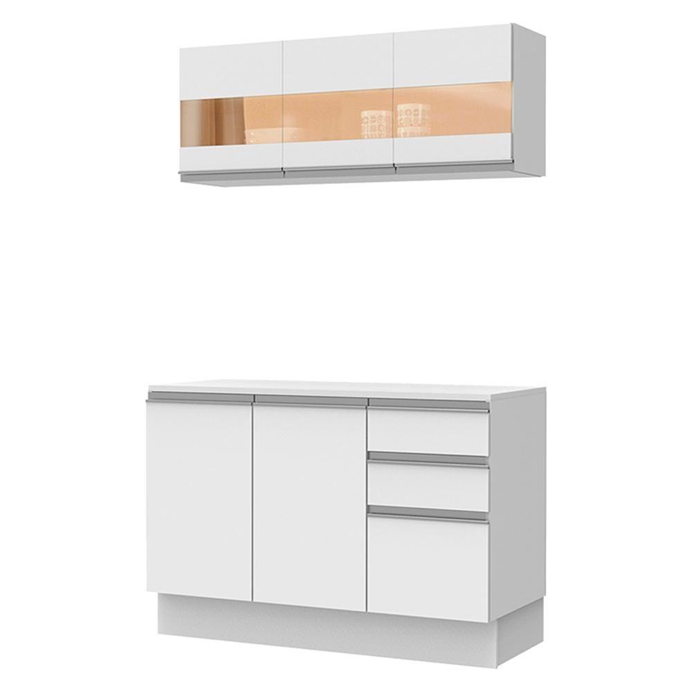 Cozinha Compacta 100% MDF Smart 120 cm Modulada Madesa - 3