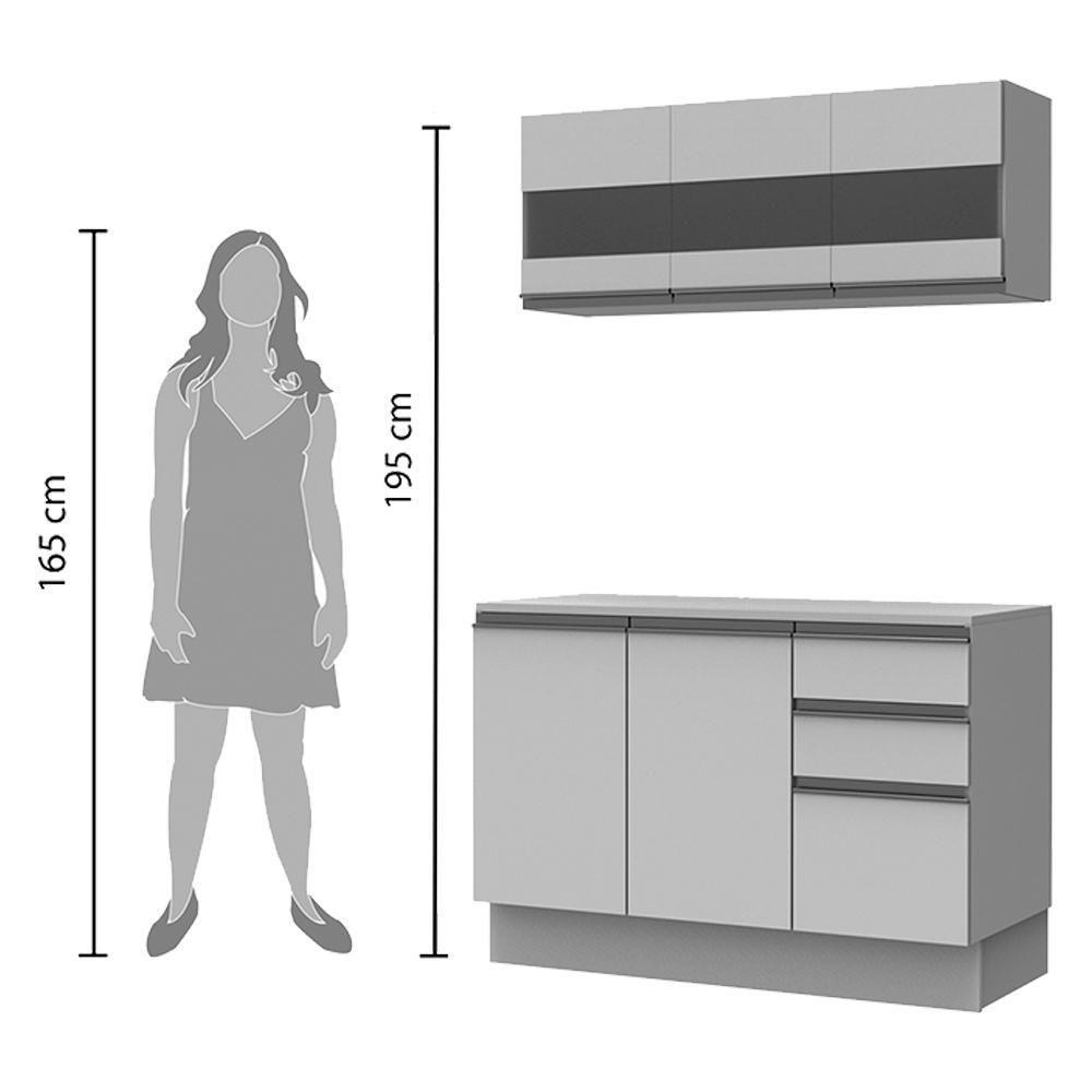 Cozinha Compacta 100% MDF Smart 120 cm Modulada Madesa - 6