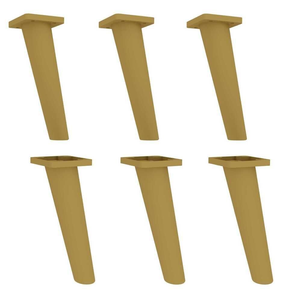 Pés Palito Retrô Kit Com 6 Unidades Multimóveis Natural - 1