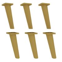 Pés Palito Retrô Kit Com 6 Unidades Multimóveis Natural - 1