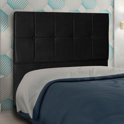 Cabeceira Solteiro 0,90M Lisboa Suede Preto