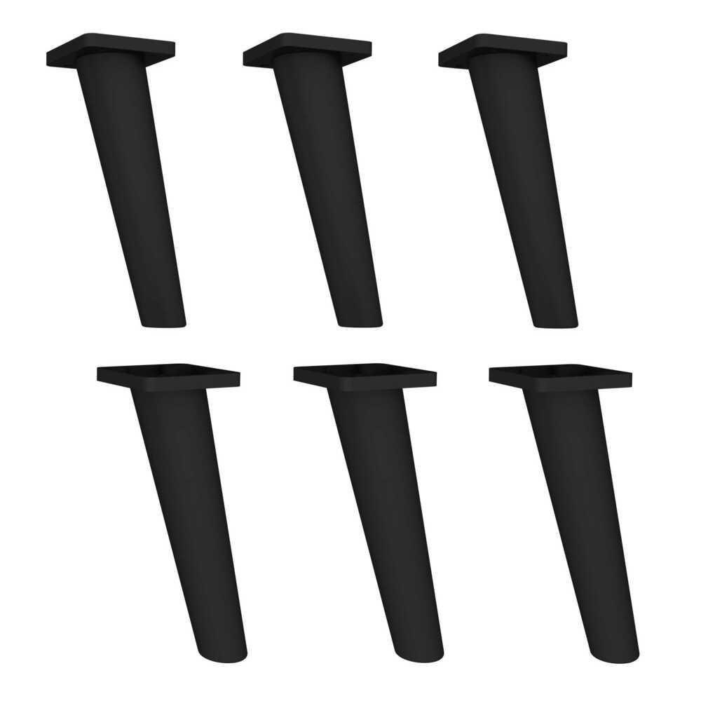 Pés Palito Retrô Kit Com 6 Unidades Multimóveis Preto - 1